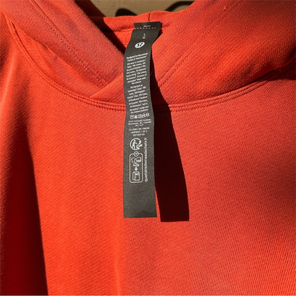Lululemon Steady State Pullover Hoodie ATRU Autumn Rust NWT Size L Unisex Fall - Picture 7 of 17